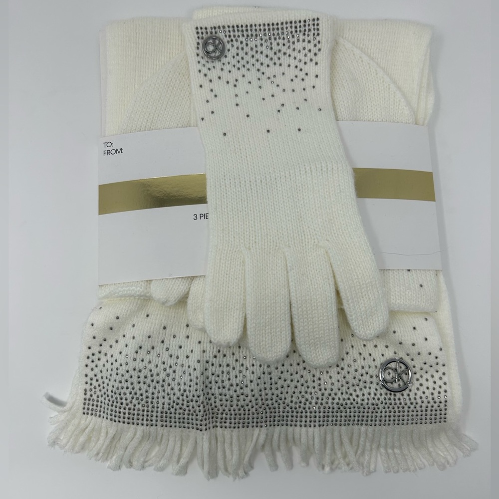 Calvin Klein 3 PIECE SET - HAT, SCARF AND GLOVES
